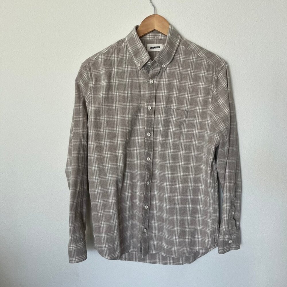 Taylor Stitch - The Jack in Heather Flax Plaid - M - 40